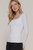 White Square Neck Ribbed Top
