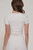 White Short Sleeve Shirred Top
