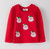 Girls' Red Santa Sequin Top