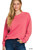 Dark Red French Terry Pullover