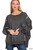Black Acid Wash Hi-low Sweatshirt