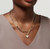 Multilayer Chainlink Heart Charm Necklace