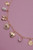 Pink Rose Ceramic Heart Charm Necklace