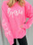 Love Bow Sleeves Pink Youth Sweatshirt