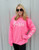 Love Bow Sleeves Pink Sweatshirt