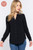 Black Button-up Plus Blouse