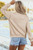 Apricot Reversible Mock Neck Sweatshirt