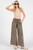 Washed Leopard Print Wide Leg Pants
