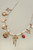 Pearl Bead Strawberry Bow Charm Necklace