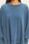 Navy Raw Seam Long Sleeve Top