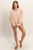 Taupe Raw Seam Long Sleeve Top