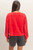 Red Cropped Mineral Wash Sweatshirt