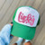 Lucky Faux Pink Glitter Trucker Hat