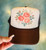 Cross Stitch Roses Brown & Tan Trucker Hat