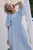 Light Blue Silver Stars Midi Dress