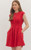Red Cap Sleeve Mini Dress