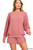Winter Rose Slub Sweatshirt & Shorts Set