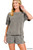 Ash Black Halo Wash Shorts Set
