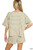 Olive Stripe Knit Shorts Set