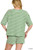 Kelly Green Stripe Knit Shorts Set