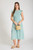 Sage Smocked Tiered Midi Dress
