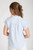 Blue Stripe Vneck Collared Top