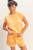 Apricot V Stitch Top & Shorts Set