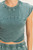 Dark Teal Wrap Front Crop & Joggers Set