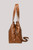 Camel Double Zipper Shoulder Bag