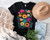 Bright Florals Heather Graphite Tee
