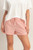 Red Pinstripe Drawstring Shorts