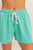 Turquoise Half Zip Collar Pullover & Shorts
