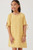 Girls' Mustard Stripe Tie Sleeve Dress