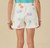 Girls' White Denim Floral Print Shorts