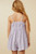 Girls' Lavender Bow Front Romper