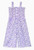 Girls' White Floral Purple Romper
