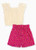 Girls' Fuchsia Floral Shorts Set