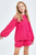 Girls' Hot Pink French Terry Shorts Set