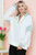 Sage & White Colorblock Collar Top