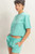Turquoise Crop & Shorts Set