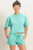 Turquoise Crop & Shorts Set
