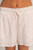 Light Pink Stripe Drawstring Shorts