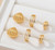 Gold Shell Trio Earrings Set