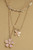 Flower Butterfly Triple Layer Necklace