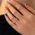 Gold Heart Baguette Ring Set