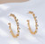 Gold Baguette Hoop Earrings
