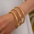 Chunky Triple Tube Bangle Set