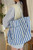Blue & White Stripe Tote Bag