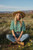 Green & White Stripe Oversize Knit Top