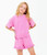 Girls' Pink Mineral Wash Shorts Set